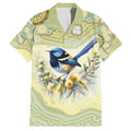 Splendid Fairy-wren Personalised Family Matching Short Sleeve Bodycon Dress and Hawaiian Shirt Aboriginal Australian Dot Painting - Aussie Hoodie