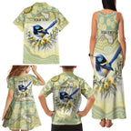 Splendid Fairy-wren Personalised Family Matching Tank Maxi Dress and Hawaiian Shirt Aboriginal Australian Dot Painting - Aussie Hoodie