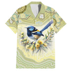 Splendid Fairy-wren Personalised Family Matching Tank Maxi Dress and Hawaiian Shirt Aboriginal Australian Dot Painting - Aussie Hoodie