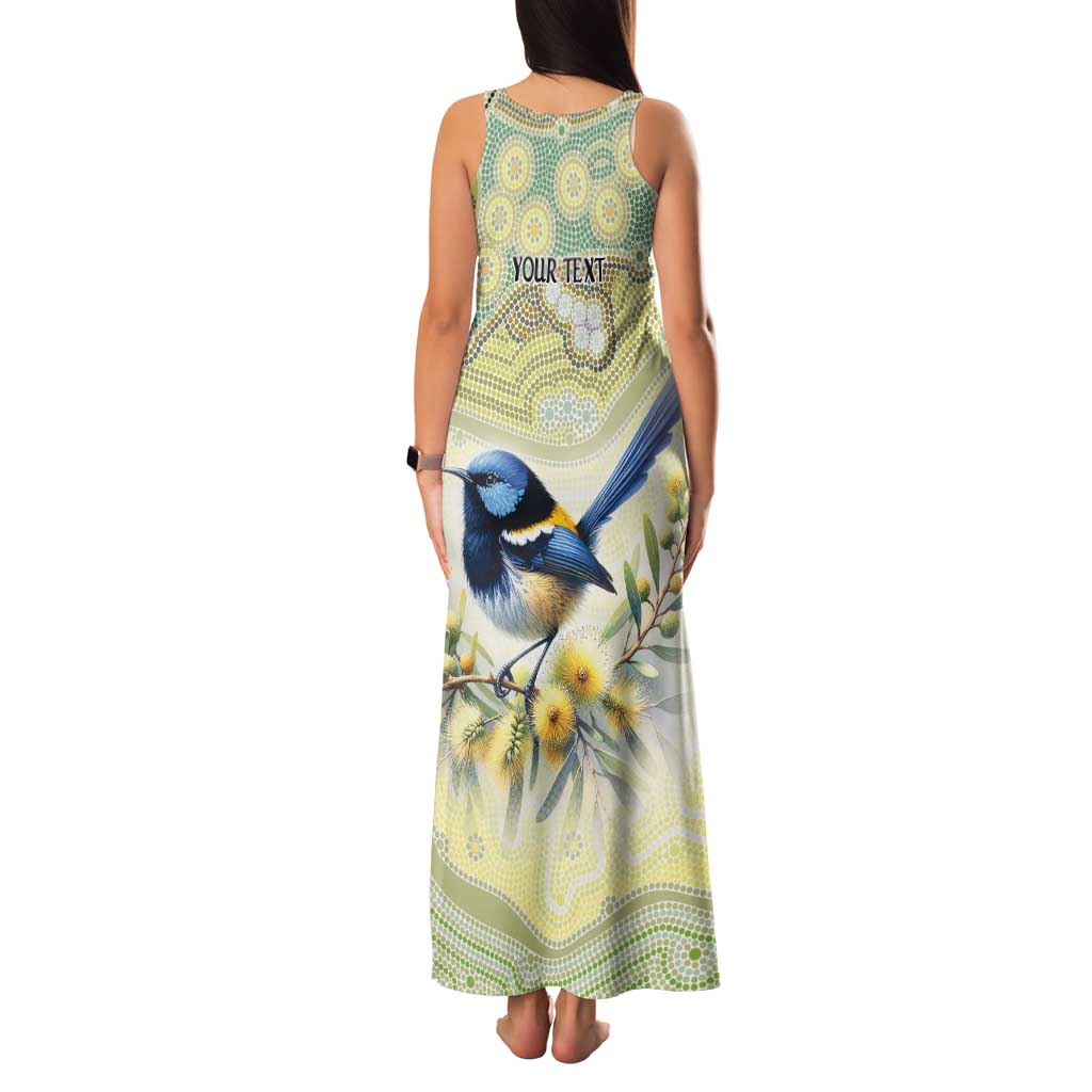 Splendid Fairy-wren Personalised Family Matching Tank Maxi Dress and Hawaiian Shirt Aboriginal Australian Dot Painting - Aussie Hoodie