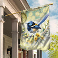 Splendid Fairy-wren Personalised Garden Flag Aboriginal Australian Dot Painting - Aussie Hoodie