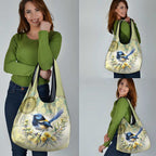 Splendid Fairy-wren Personalised Grocery Bag Aboriginal Australian Dot Painting - Aussie Hoodie