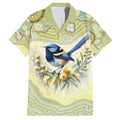 Splendid Fairy-wren Personalised Hawaiian Shirt Aboriginal Australian Dot Painting - Aussie Hoodie
