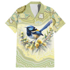 Splendid Fairy-wren Personalised Hawaiian Shirt Aboriginal Australian Dot Painting - Aussie Hoodie