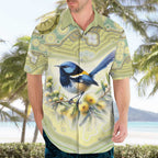 Splendid Fairy-wren Personalised Hawaiian Shirt Aboriginal Australian Dot Painting - Aussie Hoodie