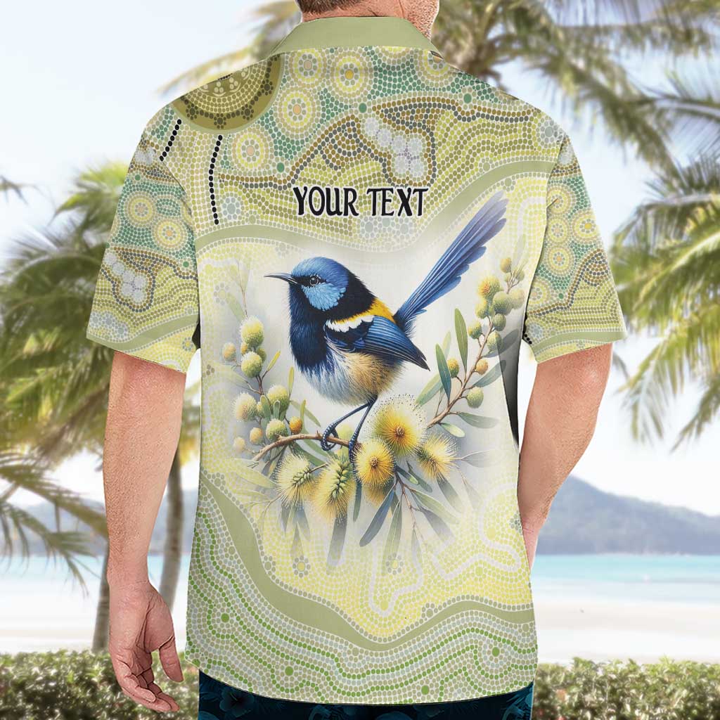 Splendid Fairy-wren Personalised Hawaiian Shirt Aboriginal Australian Dot Painting - Aussie Hoodie