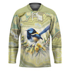 Splendid Fairy-wren Personalised Hockey Jersey Aboriginal Australian Dot Painting - Aussie Hoodie