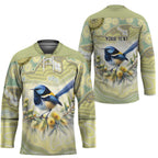 Splendid Fairy-wren Personalised Hockey Jersey Aboriginal Australian Dot Painting - Aussie Hoodie