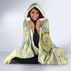 Splendid Fairy-wren Personalised Hooded Blanket Aboriginal Australian Dot Painting - Aussie Hoodie