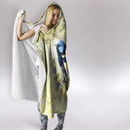 Splendid Fairy-wren Personalised Hooded Blanket Aboriginal Australian Dot Painting - Aussie Hoodie