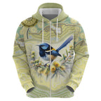 Splendid Fairy-wren Personalised Hoodie Aboriginal Australian Dot Painting - Aussie Hoodie