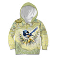 Splendid Fairy-wren Personalised Kid Hoodie Aboriginal Australian Dot Painting - Aussie Hoodie