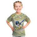 Splendid Fairy-wren Personalised Kid T Shirt Aboriginal Australian Dot Painting - Aussie Hoodie
