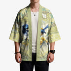 Splendid Fairy-wren Personalised Kimono Aboriginal Australian Dot Painting - Aussie Hoodie