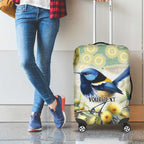 Splendid Fairy-wren Personalised Luggage Cover Aboriginal Australian Dot Painting - Aussie Hoodie