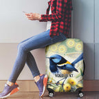 Splendid Fairy-wren Personalised Luggage Cover Aboriginal Australian Dot Painting - Aussie Hoodie
