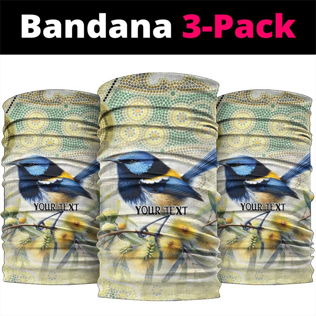 Splendid Fairy-wren Personalised Neck Gaiter Aboriginal Australian Dot Painting - Aussie Hoodie