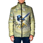 Splendid Fairy-wren Personalised Padded Jacket Aboriginal Australian Dot Painting - Aussie Hoodie