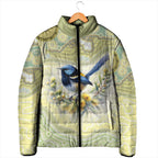 Splendid Fairy-wren Personalised Padded Jacket Aboriginal Australian Dot Painting - Aussie Hoodie