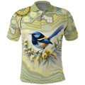 Splendid Fairy-wren Personalised Polo Shirt Aboriginal Australian Dot Painting - Aussie Hoodie