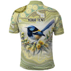 Splendid Fairy-wren Personalised Polo Shirt Aboriginal Australian Dot Painting - Aussie Hoodie