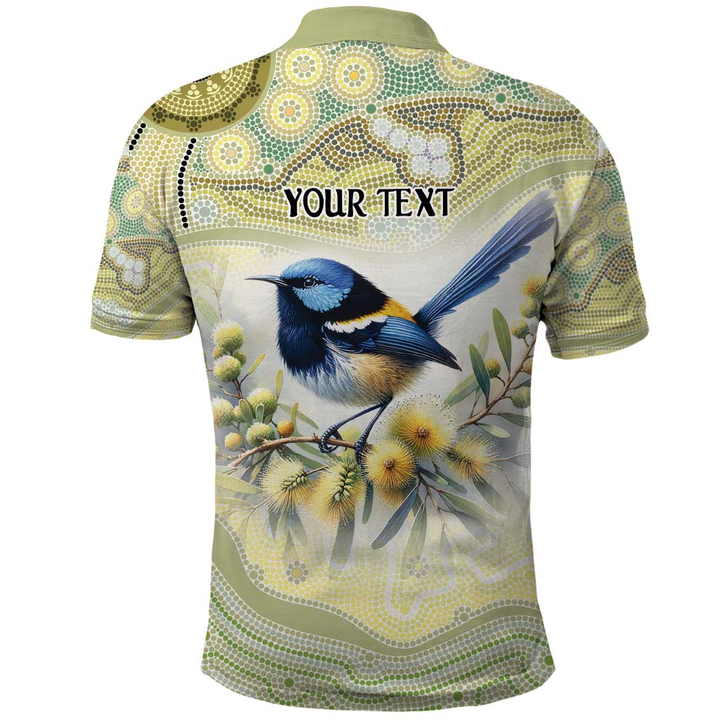 Splendid Fairy-wren Personalised Polo Shirt Aboriginal Australian Dot Painting - Aussie Hoodie