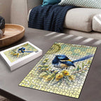 Splendid Fairy-wren Personalised Puzzle Aboriginal Australian Dot Painting - Aussie Hoodie
