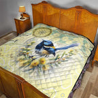 Splendid Fairy-wren Personalised Quilt Aboriginal Australian Dot Painting - Aussie Hoodie