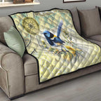 Splendid Fairy-wren Personalised Quilt Aboriginal Australian Dot Painting - Aussie Hoodie