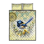 Splendid Fairy-wren Personalised Quilt Bed Set Aboriginal Australian Dot Painting - Aussie Hoodie