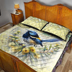 Splendid Fairy-wren Personalised Quilt Bed Set Aboriginal Australian Dot Painting - Aussie Hoodie