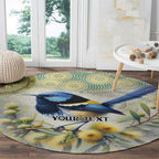 Splendid Fairy-wren Personalised Round Carpet Aboriginal Australian Dot Painting - Aussie Hoodie