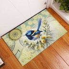 Splendid Fairy-wren Personalised Rubber Doormat Aboriginal Australian Dot Painting - Aussie Hoodie