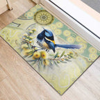 Splendid Fairy-wren Personalised Rubber Doormat Aboriginal Australian Dot Painting - Aussie Hoodie
