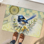 Splendid Fairy-wren Personalised Rubber Doormat Aboriginal Australian Dot Painting - Aussie Hoodie