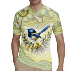 Splendid Fairy-wren Personalised Rugby Jersey Aboriginal Australian Dot Painting - Aussie Hoodie