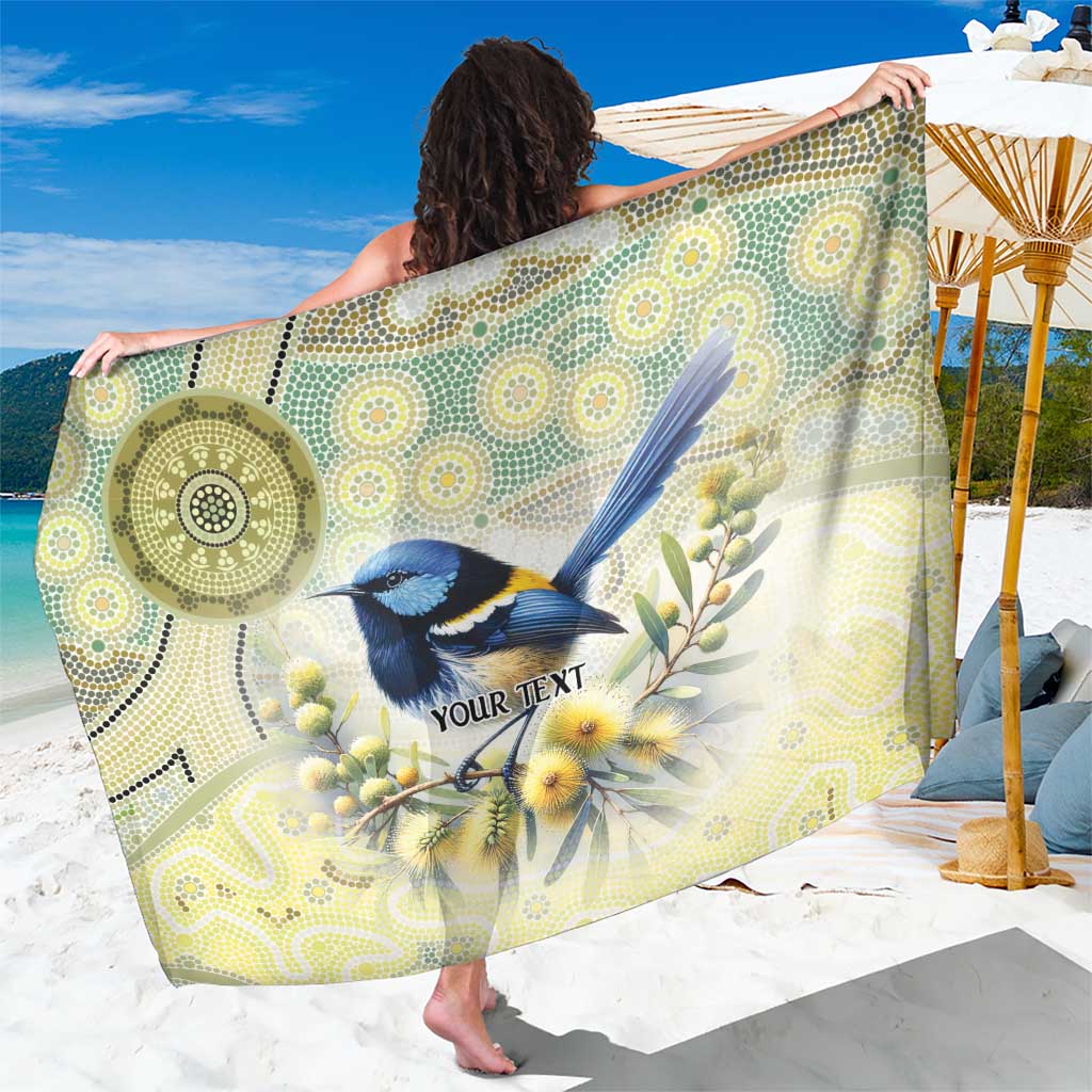 Splendid Fairy-wren Personalised Sarong Aboriginal Australian Dot Painting - Aussie Hoodie