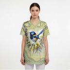 Splendid Fairy-wren Personalised Scrub Top Aboriginal Australian Dot Painting - Aussie Hoodie