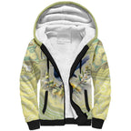 Splendid Fairy-wren Personalised Sherpa Hoodie Aboriginal Australian Dot Painting - Aussie Hoodie