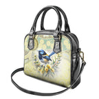 Splendid Fairy-wren Personalised Shoulder Handbag Aboriginal Australian Dot Painting - Aussie Hoodie