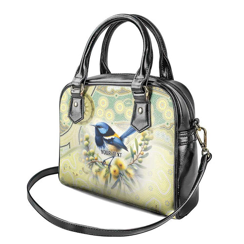 Splendid Fairy-wren Personalised Shoulder Handbag Aboriginal Australian Dot Painting - Aussie Hoodie