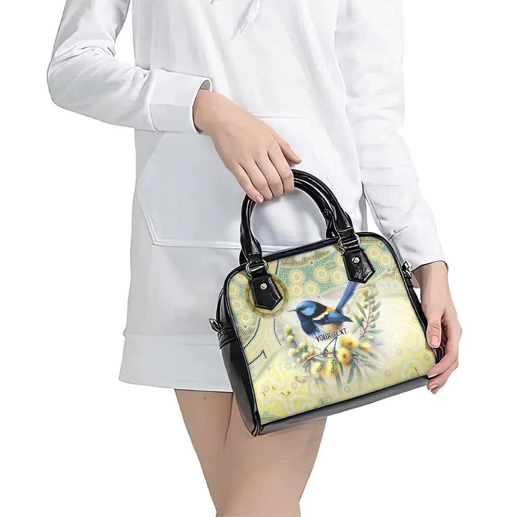 Splendid Fairy-wren Personalised Shoulder Handbag Aboriginal Australian Dot Painting - Aussie Hoodie