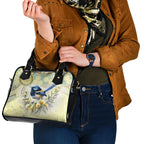 Splendid Fairy-wren Personalised Shoulder Handbag Aboriginal Australian Dot Painting - Aussie Hoodie