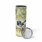 Splendid Fairy-wren Personalised Skinny Tumbler Aboriginal Australian Dot Painting - Aussie Hoodie