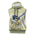 Splendid Fairy-wren Personalised Sleeveless Hoodie Aboriginal Australian Dot Painting - Aussie Hoodie