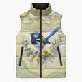 Splendid Fairy-wren Personalised Sleeveless Puffer Jacket Aboriginal Australian Dot Painting - Aussie Hoodie