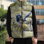 Splendid Fairy-wren Personalised Sleeveless Puffer Jacket Aboriginal Australian Dot Painting - Aussie Hoodie