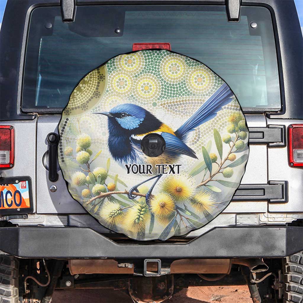 Splendid Fairy-wren Personalised Spare Tire Cover Aboriginal Australian Dot Painting - Aussie Hoodie