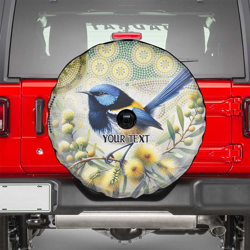 Splendid Fairy-wren Personalised Spare Tire Cover Aboriginal Australian Dot Painting - Aussie Hoodie