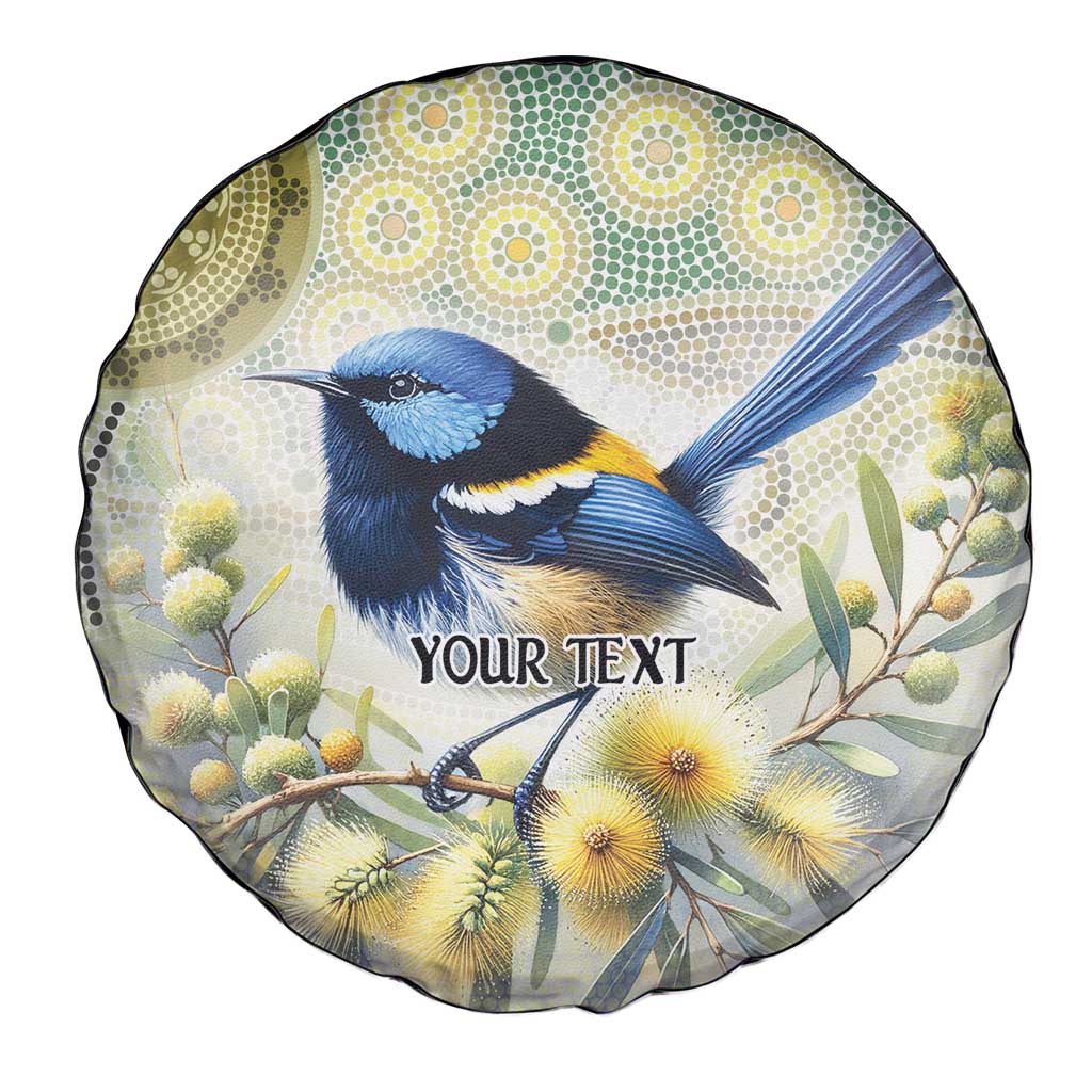 Splendid Fairy-wren Personalised Spare Tire Cover Aboriginal Australian Dot Painting - Aussie Hoodie